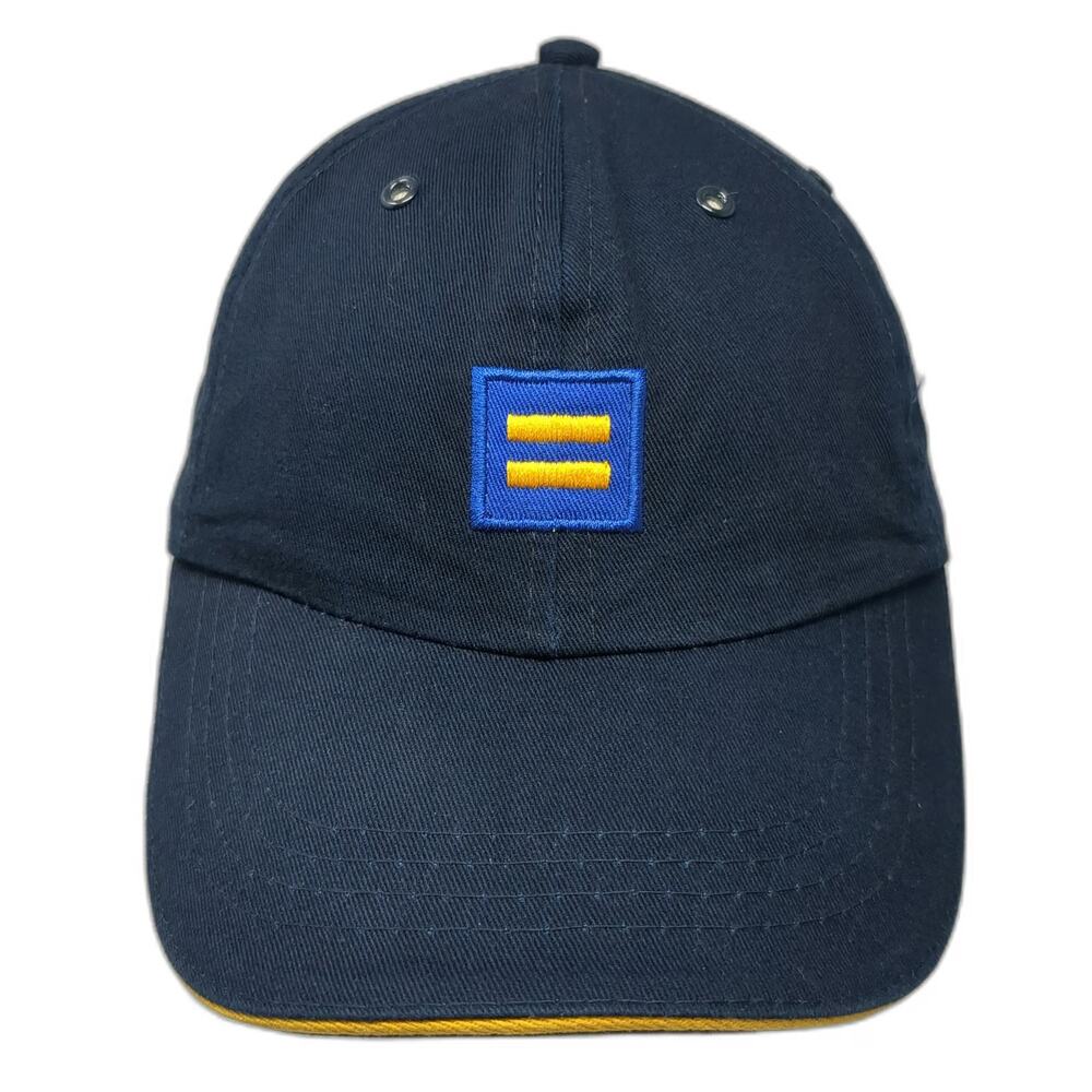 Human Rights Campaign Blue One Size Baseball Cap Equal Sign Logo Strapback
